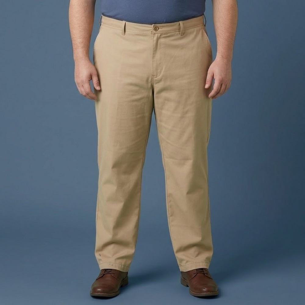 ABCG‎ Academy Khaki Pants Mens 44x32 Stretch Casual Flat Front